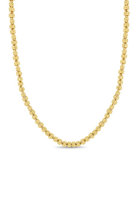 Men's 14K Gold 5.8mm Segmented Link Chain Necklace