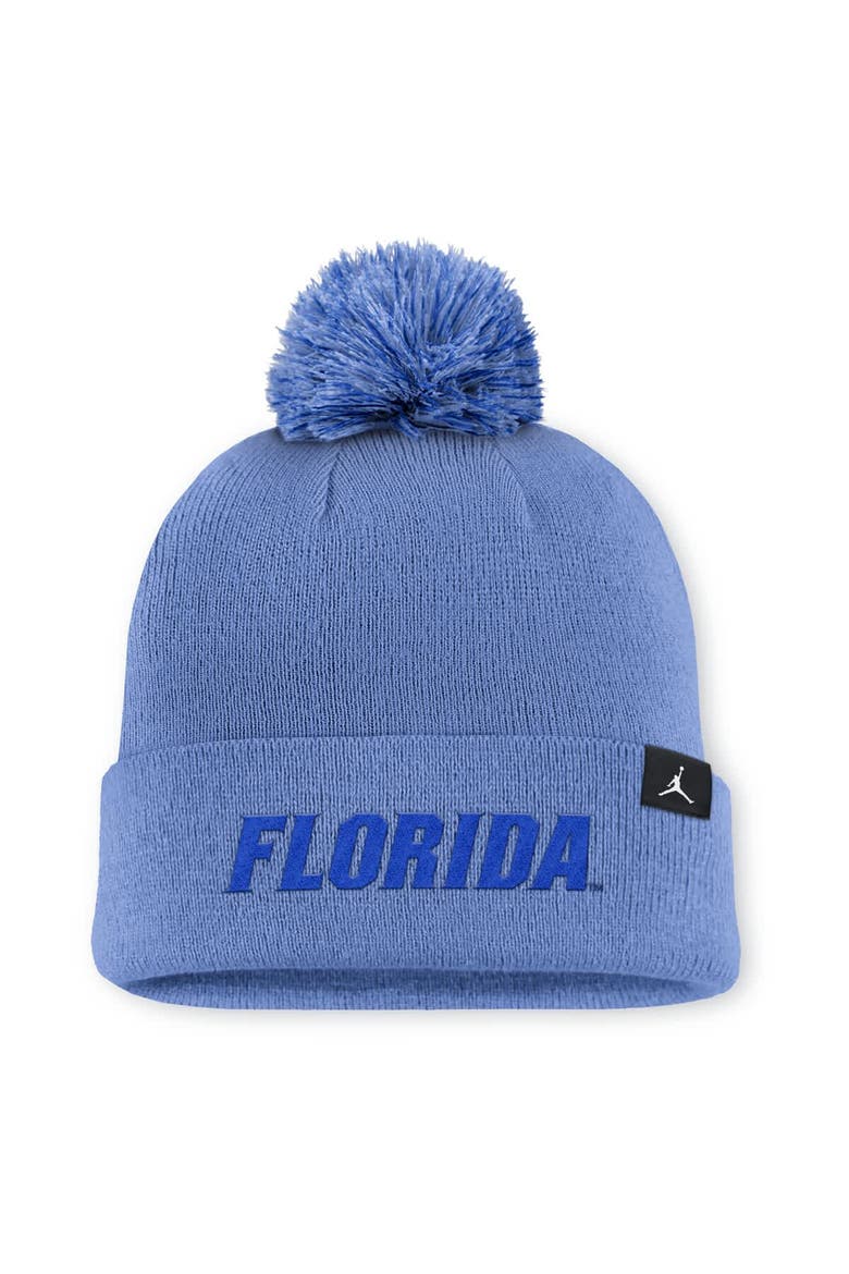 Men's Jordan Brand Royal Florida Gators Primetime Peak Campus Cuffed Knit Hat with Pom, Alternate, color, Royal