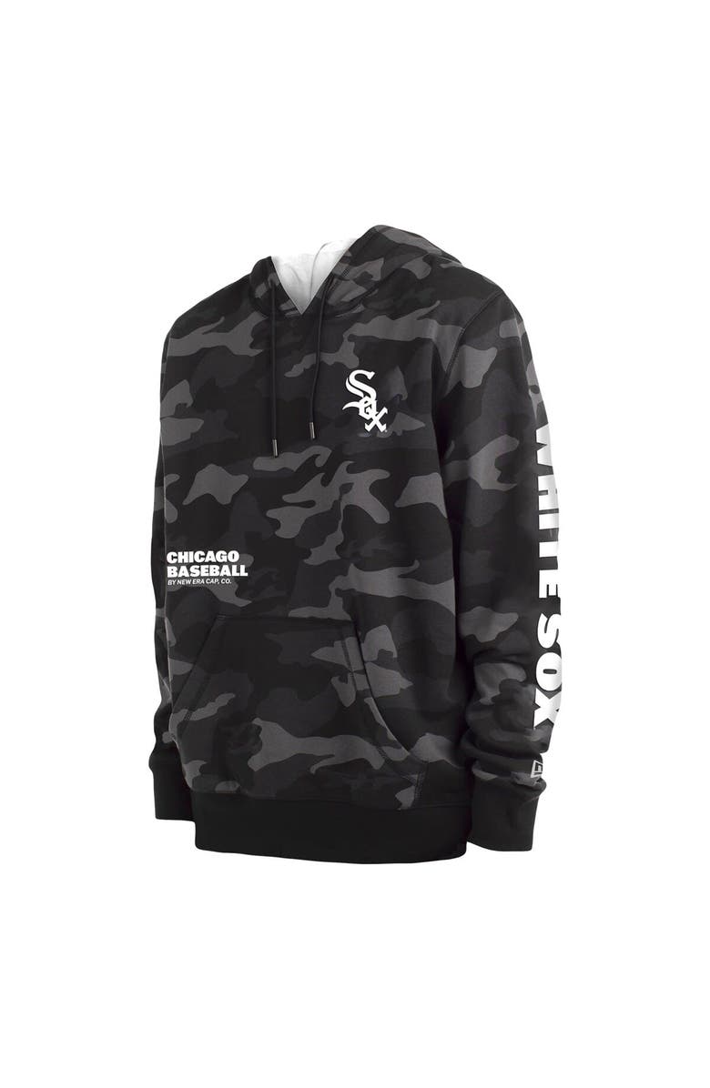 New Era Men's New Era Black Chicago White Sox Camo Pullover Hoodie, Alternate, color, Black