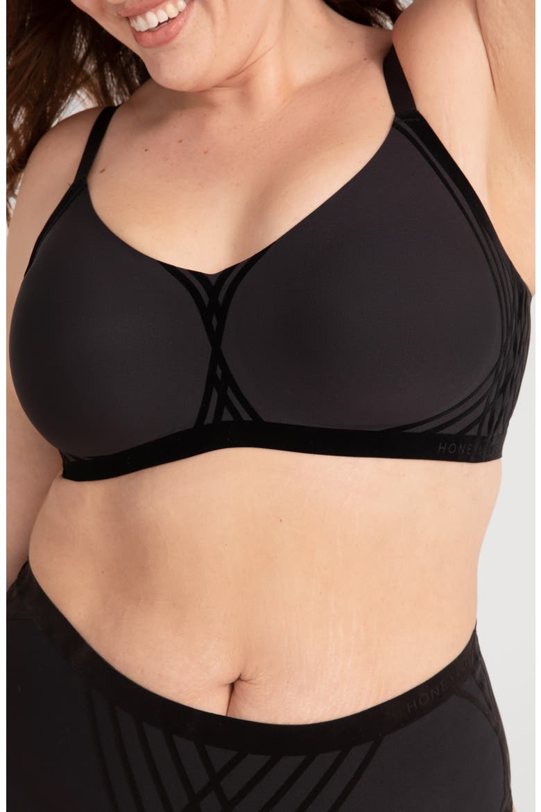 Silhouette Wireless Bra, Alternate, color, VAMP