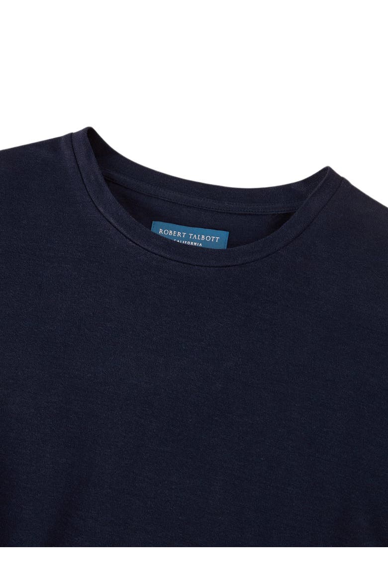Davis Pique Linen Tee, Alternate, color, Navy