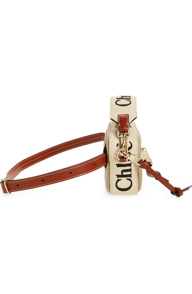 Chloé Woody Linen Canvas Belt Bag, Alternate, color,
