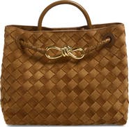 Bottega Veneta Small Andiamo Intrecciato Suede Shoulder Bag