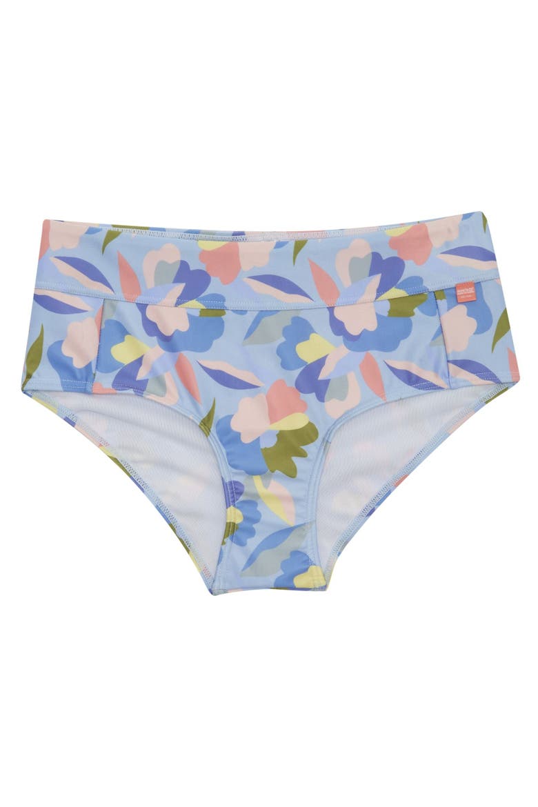 Paloma Abstract Floral Swim Briefs, Main, color, Blue