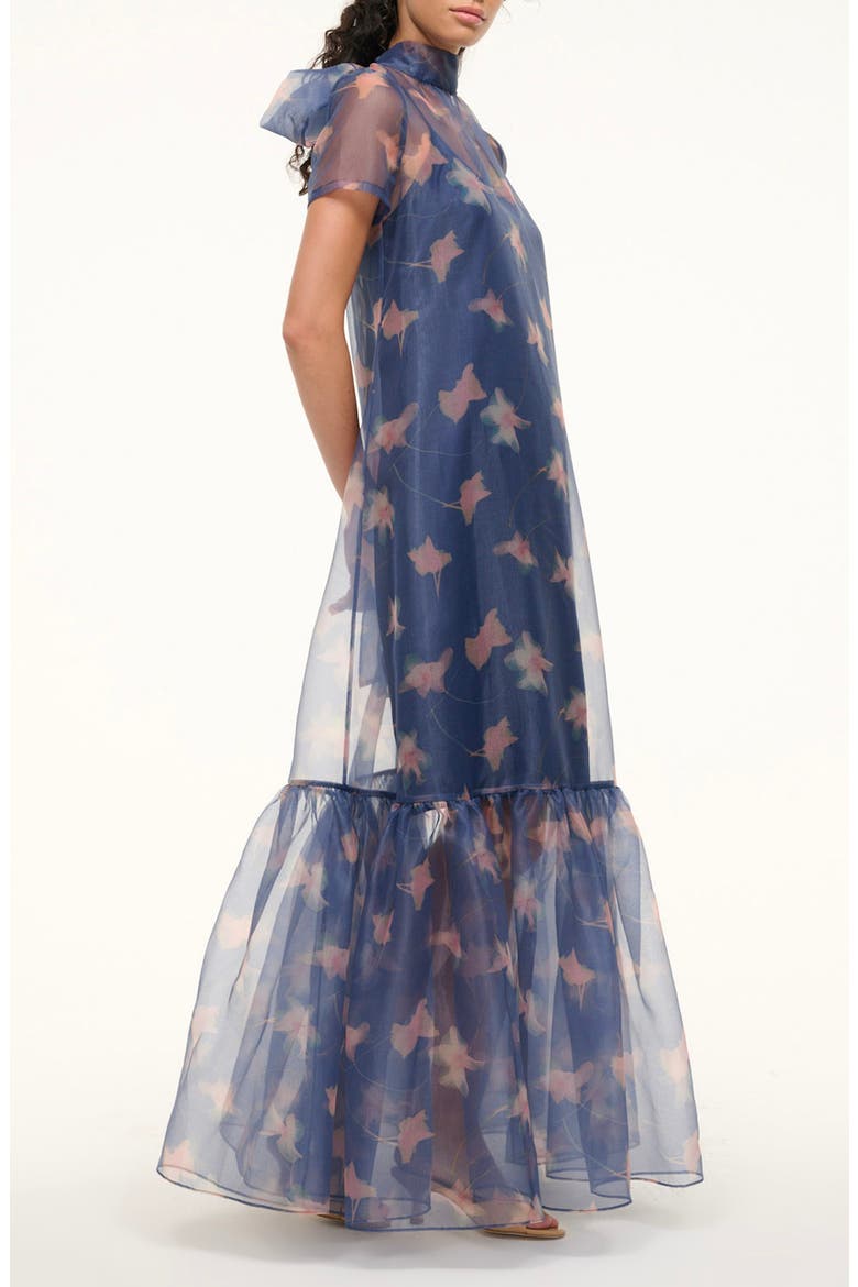 Calluna Maxi Cocktail Dress, Alternate, color, BOTANICAL NAVY