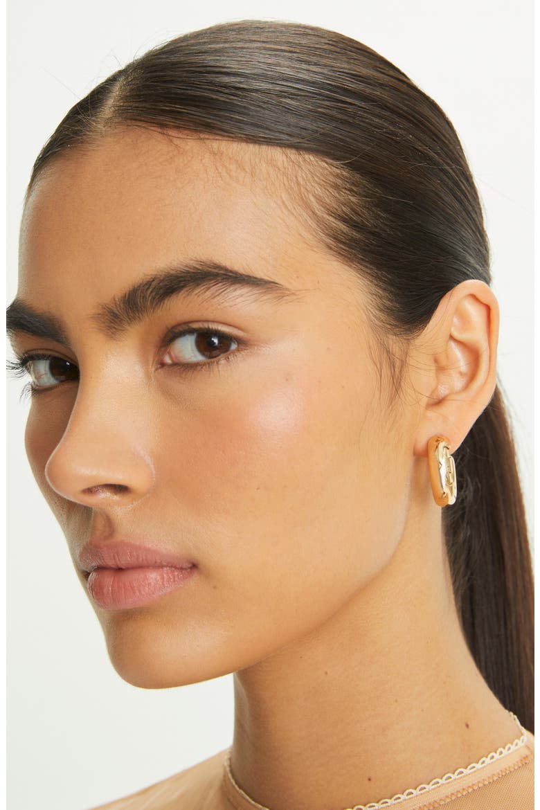 Kira Essential Hoop Earrings, Alternate, color, TORY GOLD