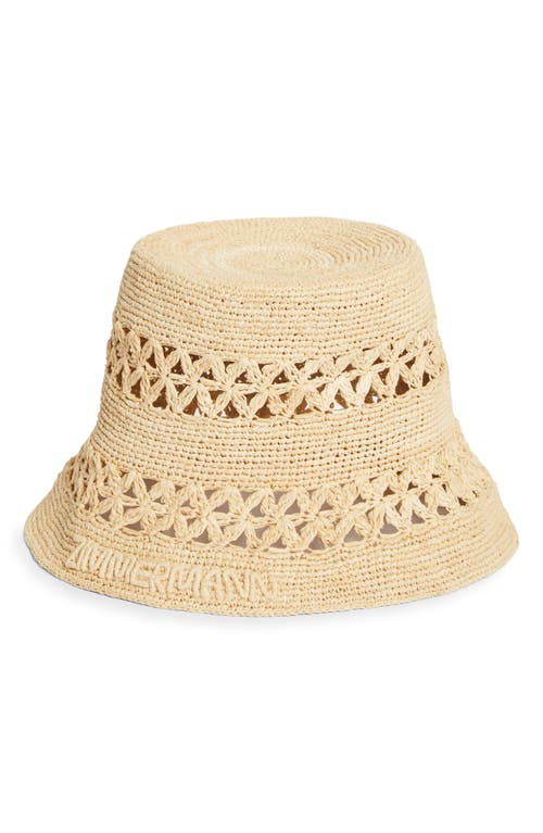Zimmermann Raffia Bucket Hat in Natural at Nordstrom, Size Medium/large