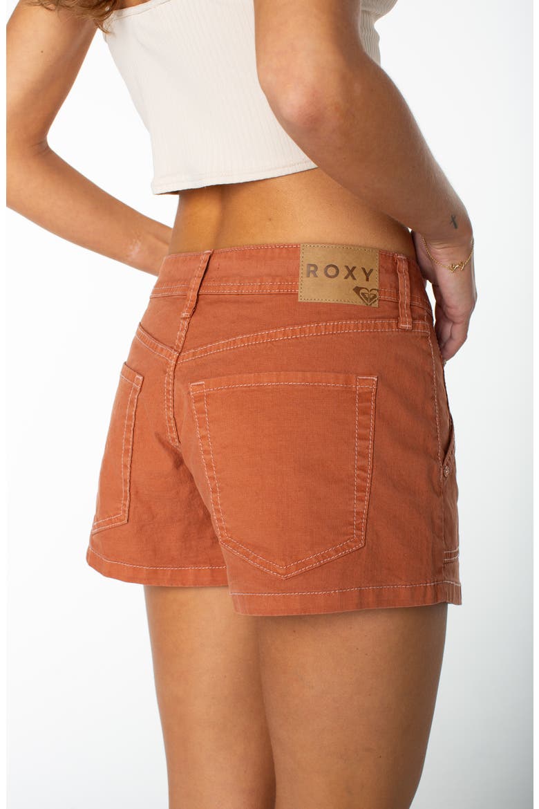 Lost Treasure Cotton & Linen Shorts, Alternate, color, CHUTNEY
