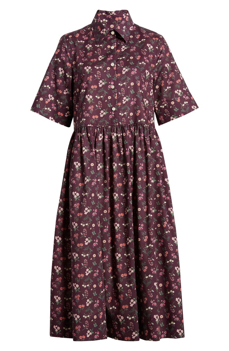 Liberty London Gallery Floral Cotton Midi Shirtdress, Alternate, color, 