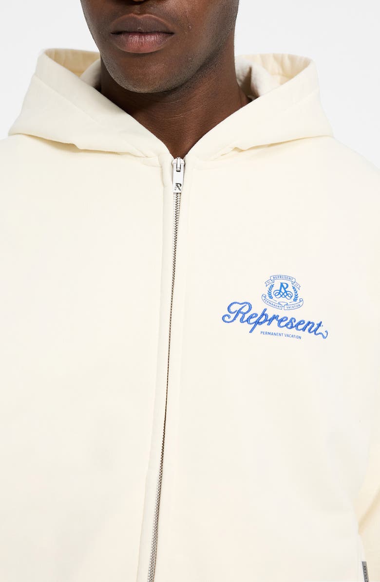 Represent Permanent Vacation Oversize Zip Hoodie, Alternate, color, 