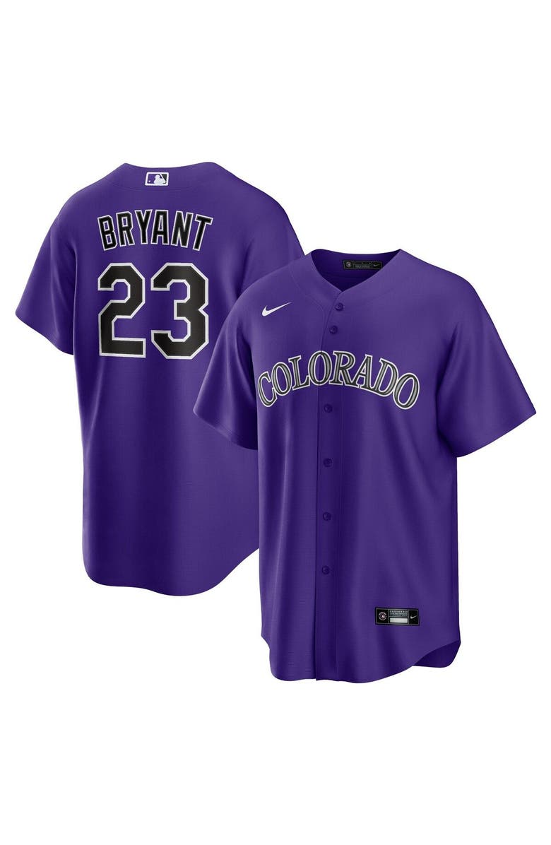 Nike Men's Nike Kris Bryant Purple Colorado Rockies Alternate Replica Player Jersey, Main, color, 