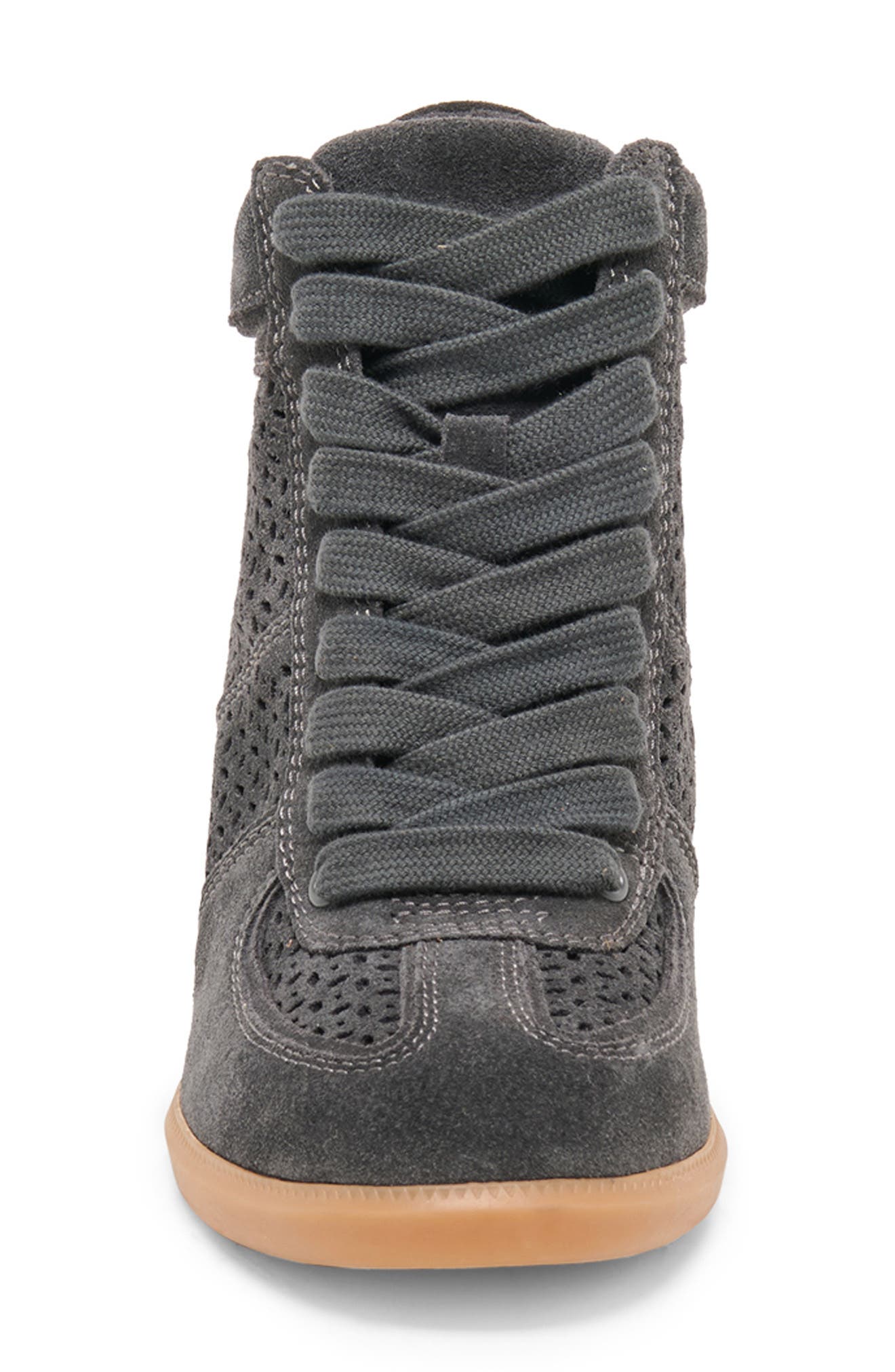 Irlah Wedge Sneaker, Alternate, color, ANTHRACITE SUEDE H2O