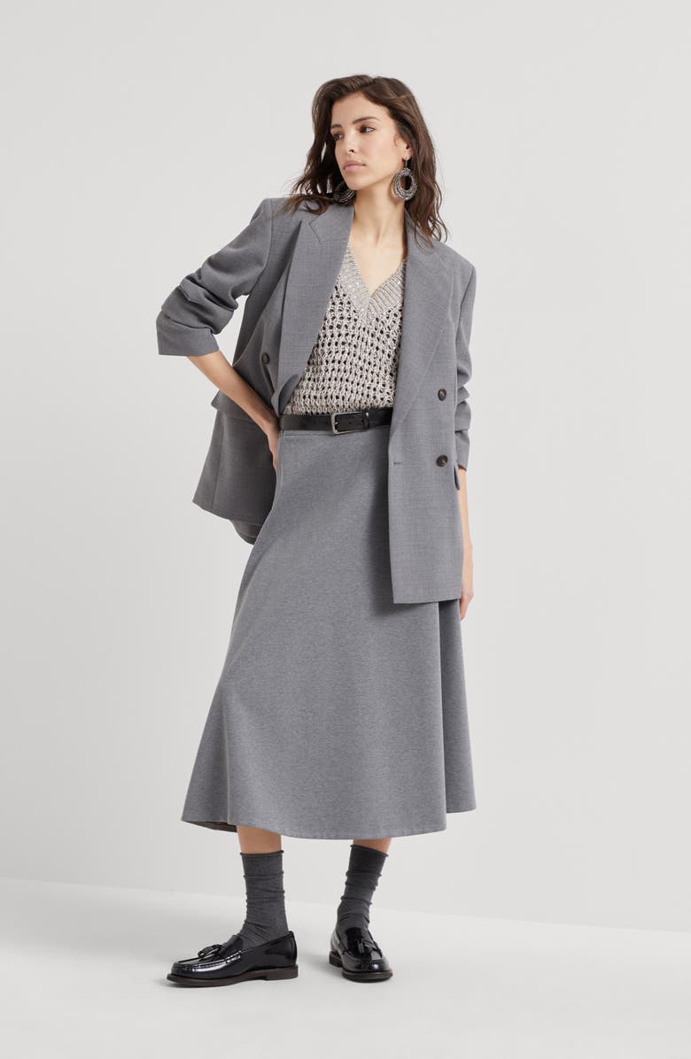 Brunello Cucinelli Circle Midi skirt, Alternate, color, 