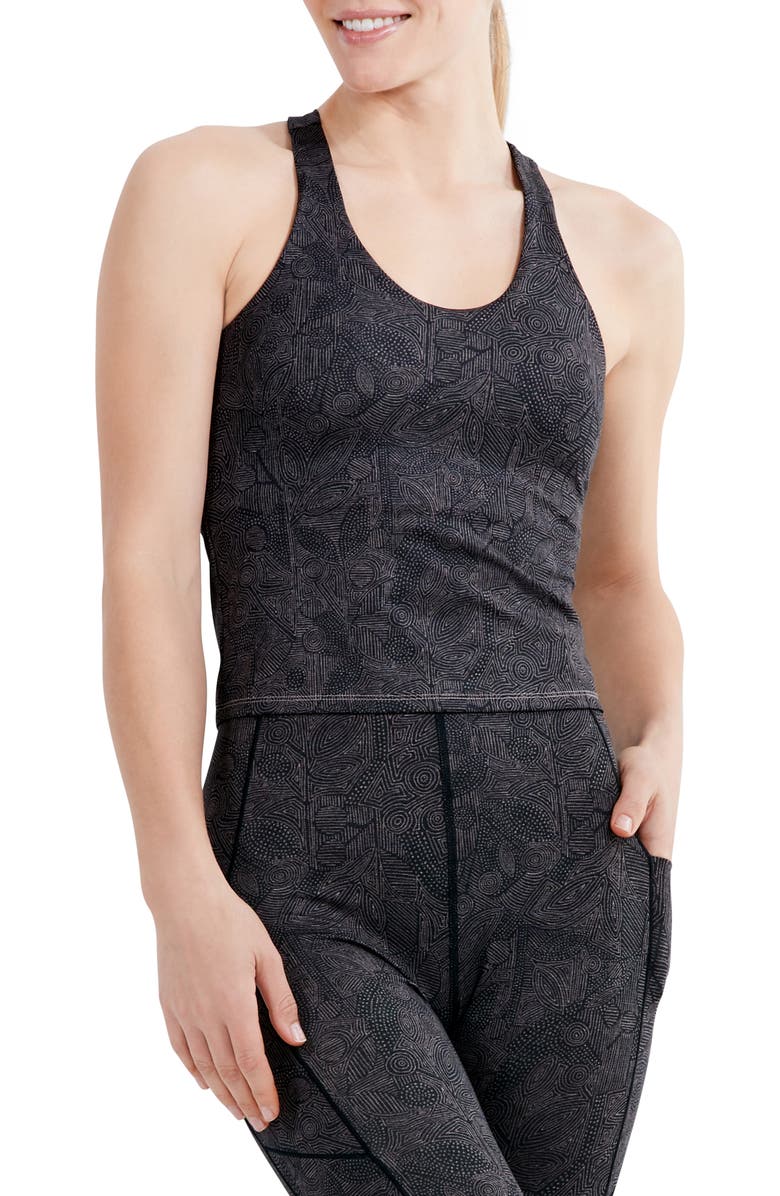NZ ACTIVE by NIC+ZOE Batik Geo Bra Tank, Main, color,