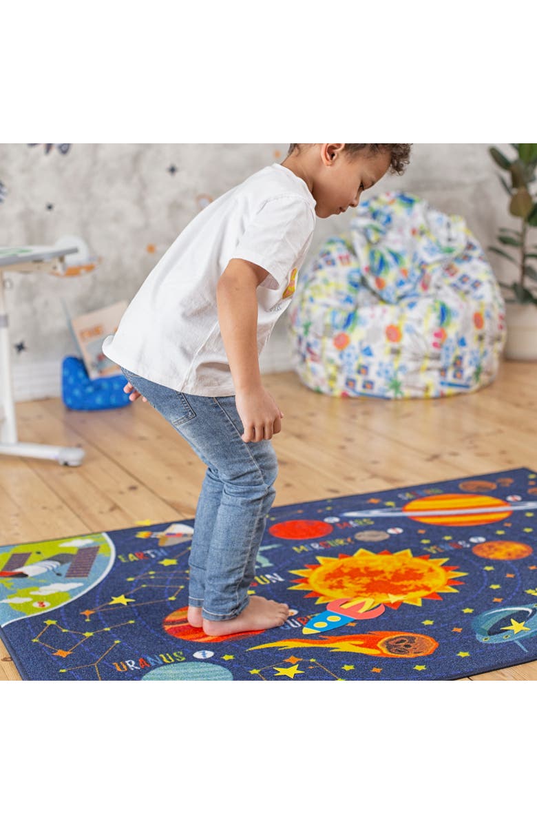 KC Cubs Educational Rug Solar System Map, 3x5' Playmat, Interactive Play, Alternate, color, Multicolored