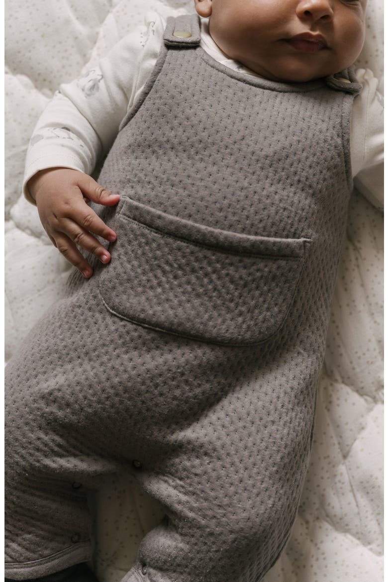 Cloud Organic Cotton Overalls, Alternate, color, CHARCOAL
