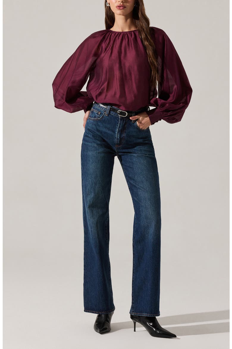 Reyen Long Sleeve Top, Alternate, color, DEEP WINE