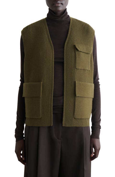 Merino Wool Rib Utility Vest