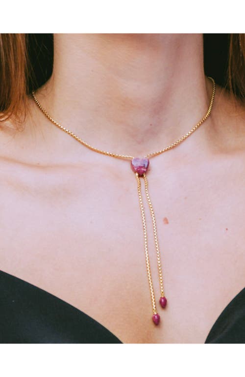 Luvmyjewelry Luv Me Lace Thulite Slide Y-necklace