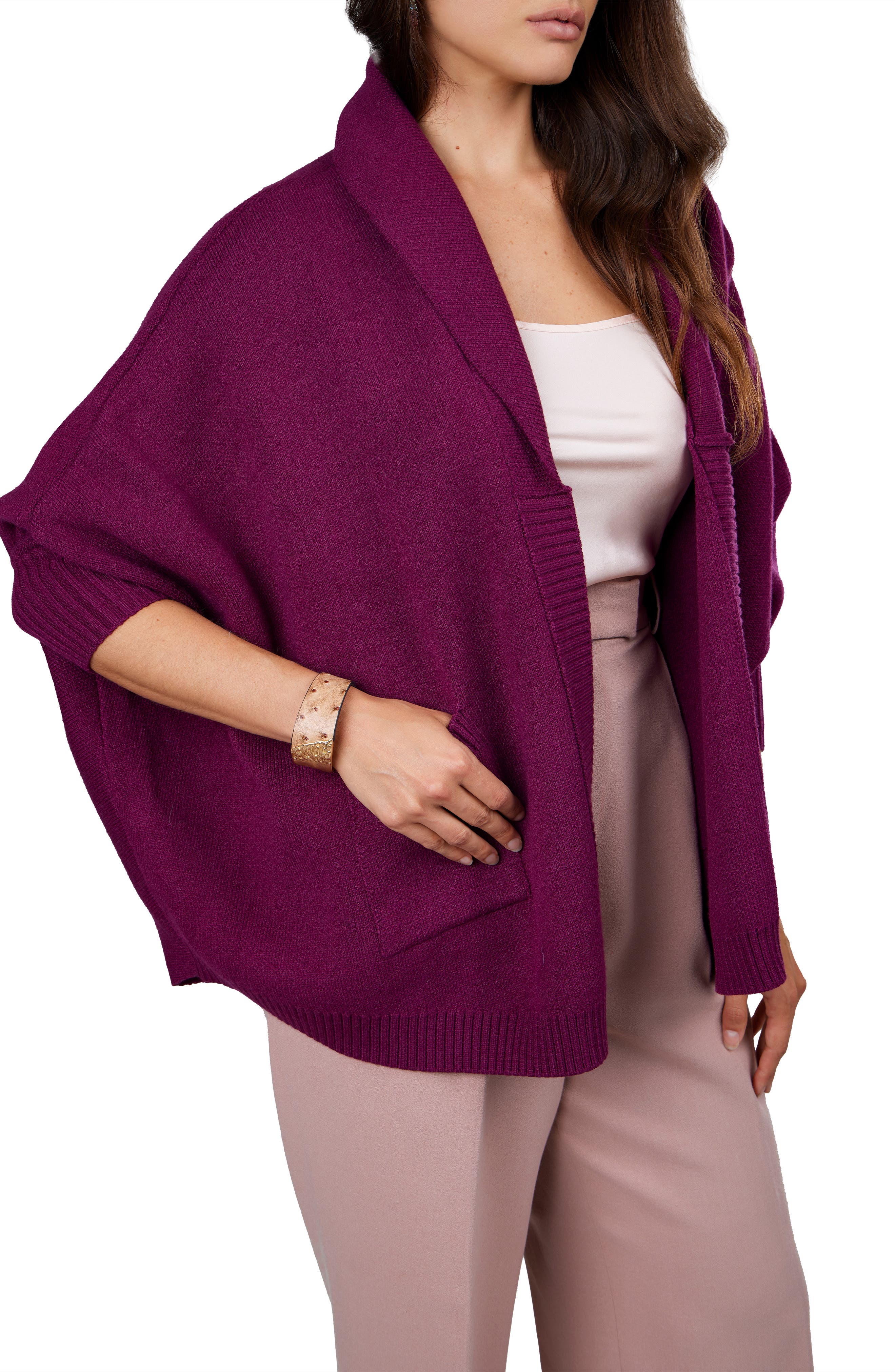 Wool Blend Batwing Sleeve Cardigan main image 0