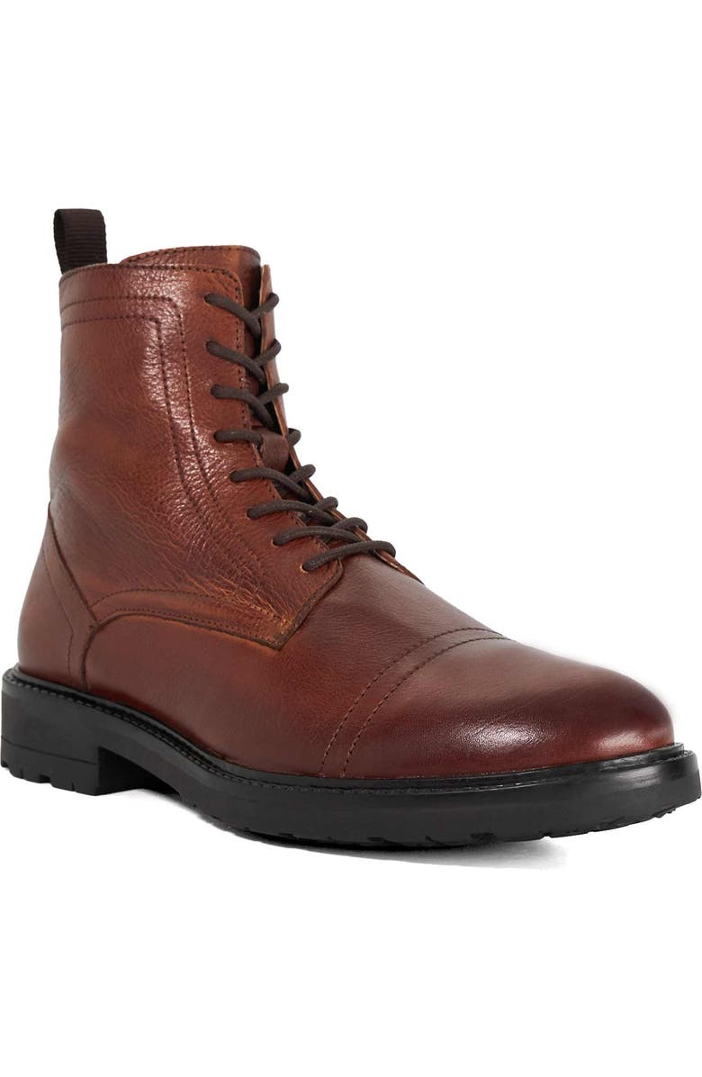 Dune London Marrow Lug Sole Boot, Main, color, Brown