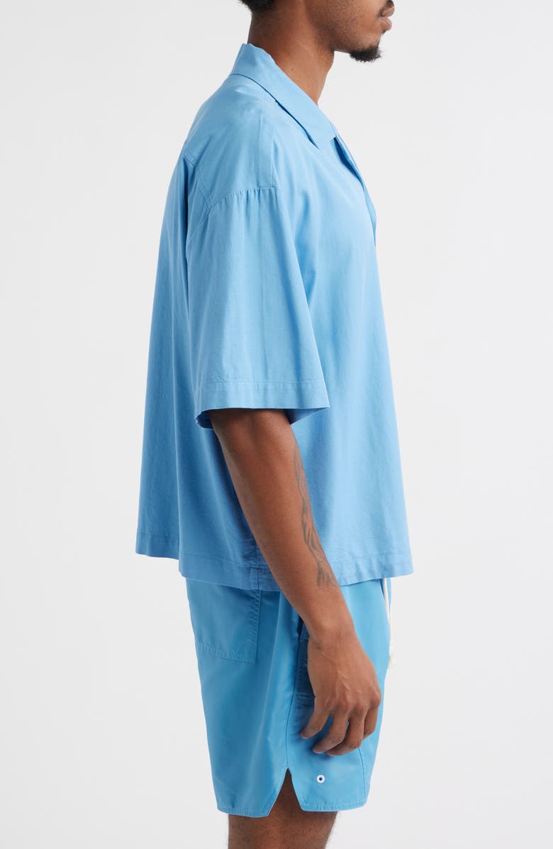 Elwood Boxy Camp Shirt, Alternate, color, Sky Blue