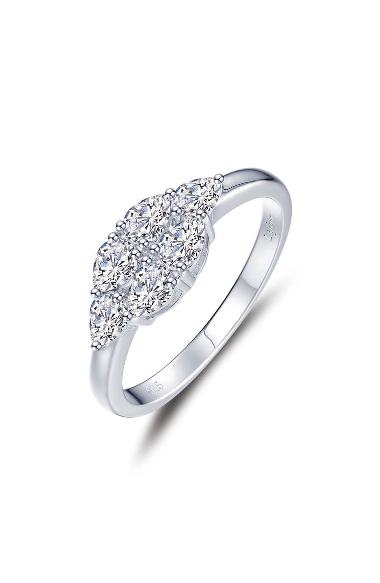 Lafonn Cluster Lab Created Diamond Ring, Main, color, Silver