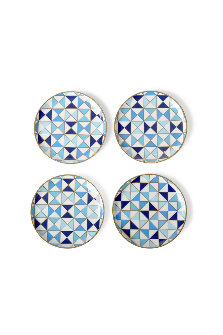 Sorrento Coaster Set, Main, color, Blue / Gold / White