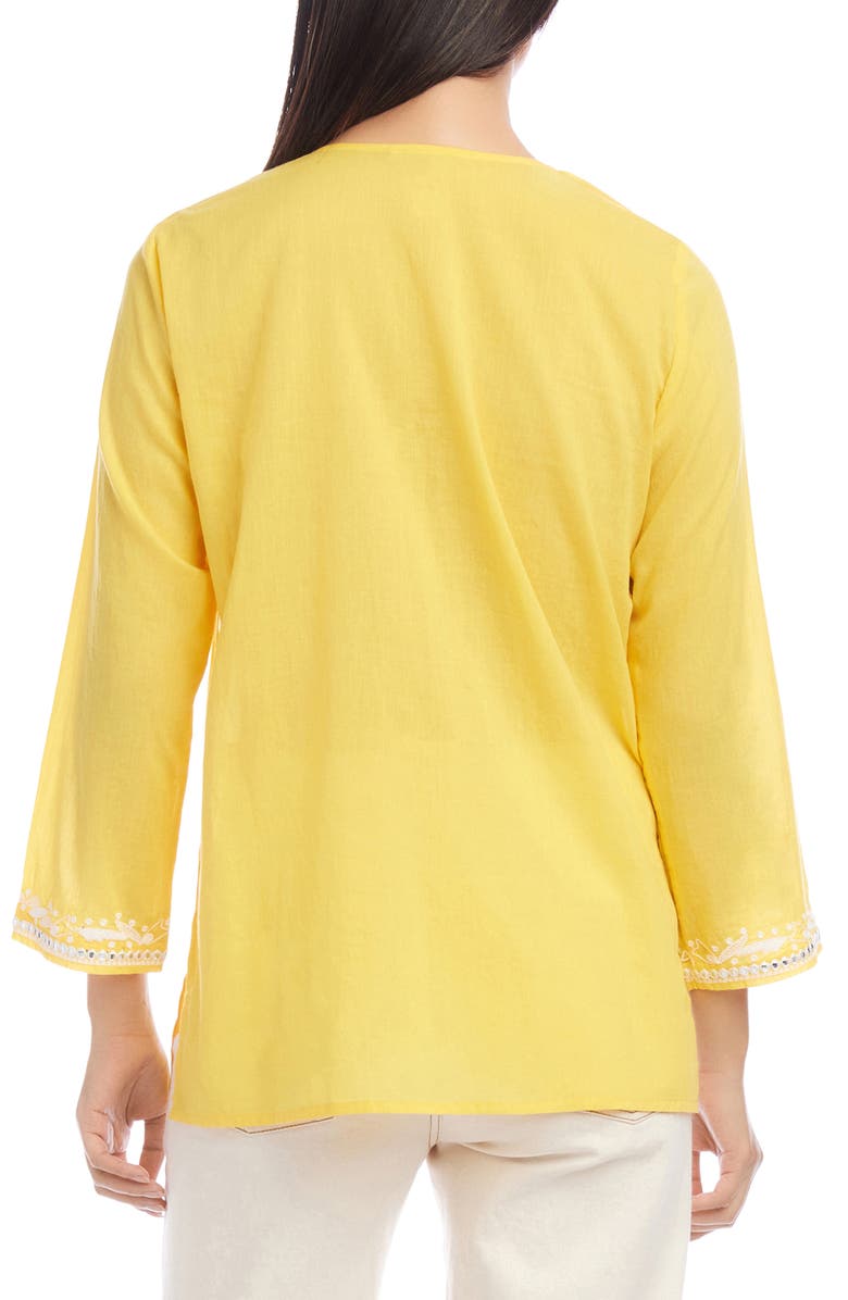 Karen Kane Embroidered Cotton Tunic Top, Alternate, color,