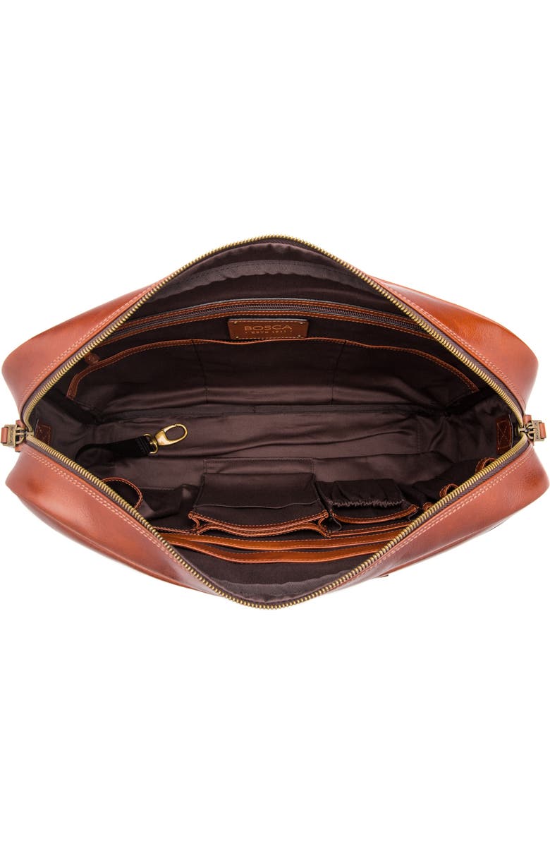 Bosca Leather Double Gusset Briefcase, Alternate, color,