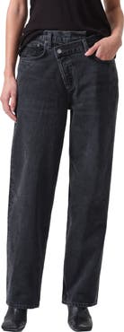 AGOLDE Crisscross High Waist Organic Cotton Straight Leg Jeans