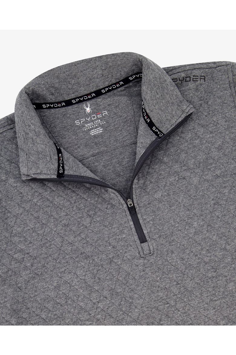 Men Quilt Quarter Zip, Alternate, color, Grey