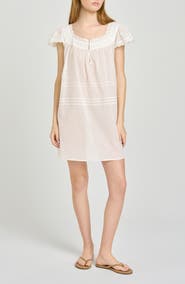 WAYF x Hannah Lovey Porter Bianca Eyelet Detail Cotton Minidress