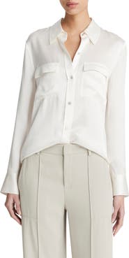 Vince Chest Pocket Satin Shirt