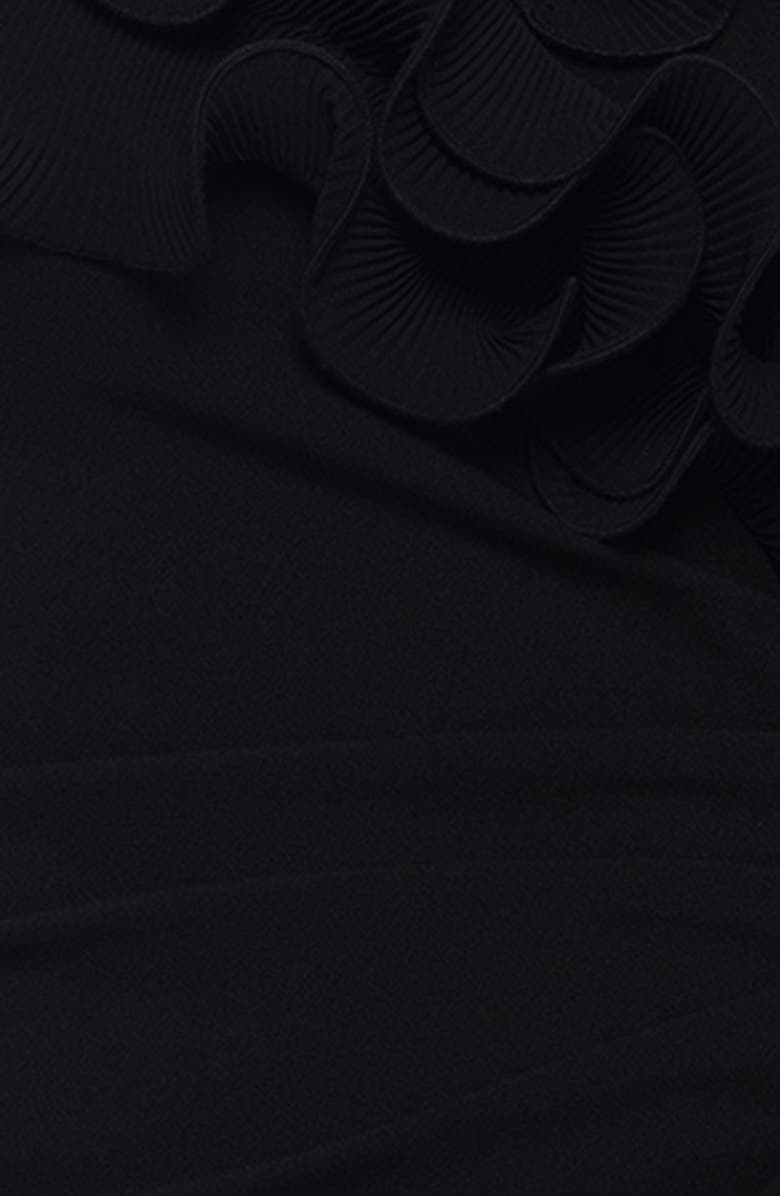 Xscape Evenings Wire Trim Off the Shoulder Sheath Dress, Alternate, color, Black