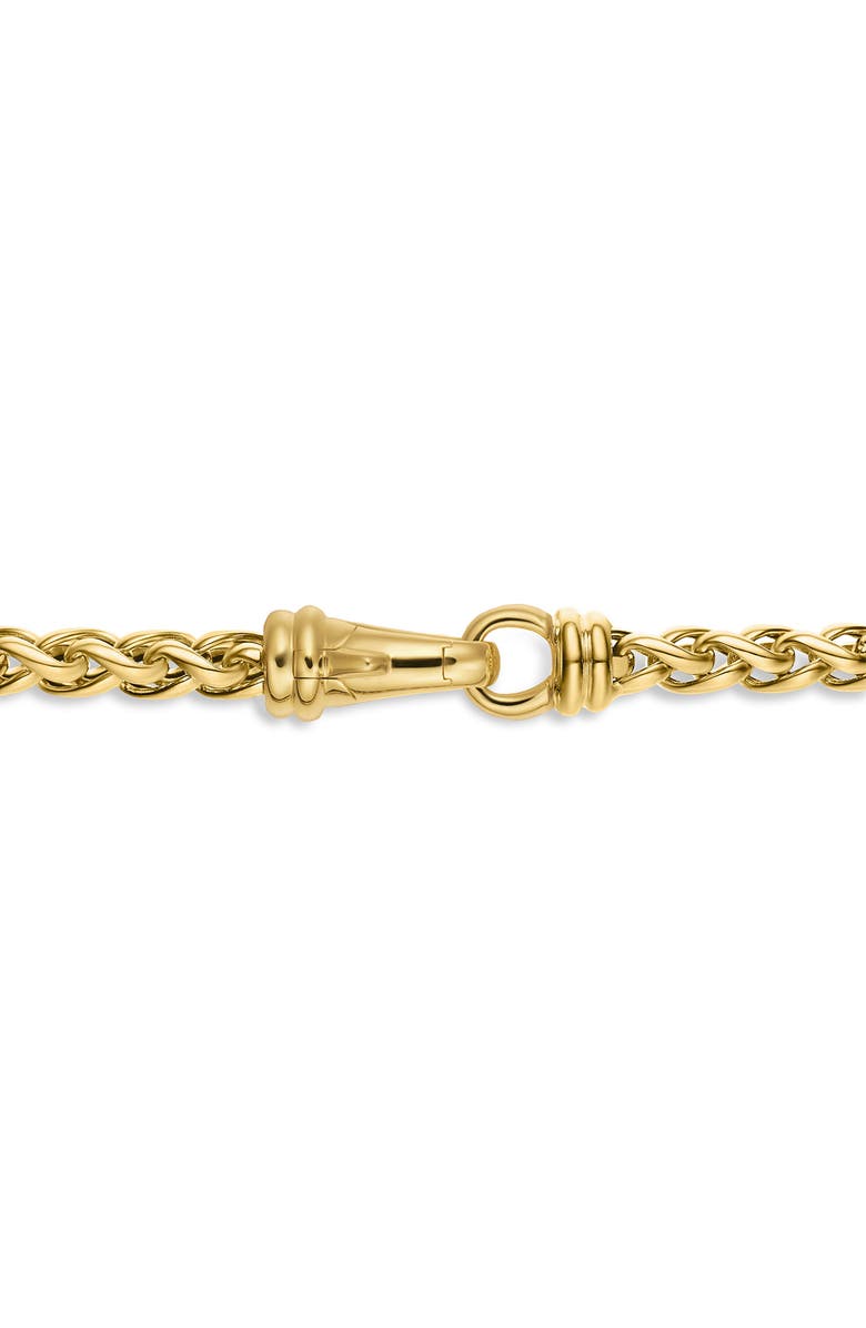 David Yurman Men's Wheat Chain Necklace in 18K Yellow Gold, 4mm, Alternate, color, 
