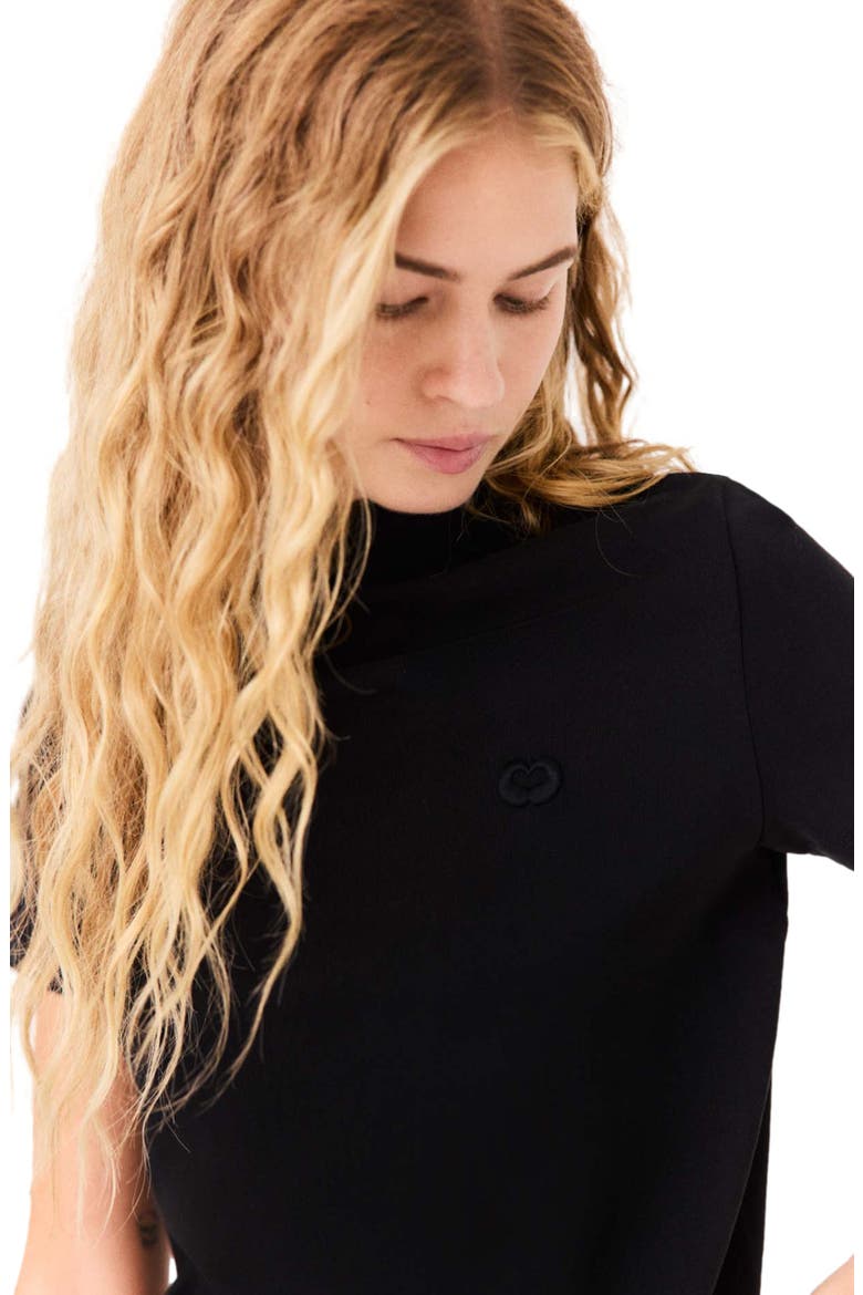 T-shirt With Back Zip, Alternate, color, Black