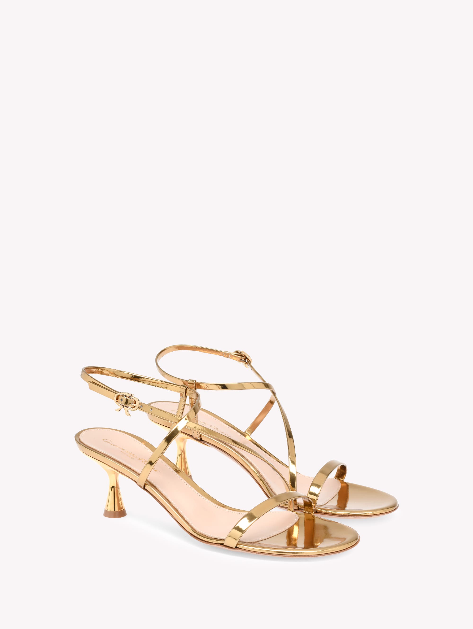 Gianvito Rossi Ascent Sandal 55, Alternate, color, Gold Calf Leather