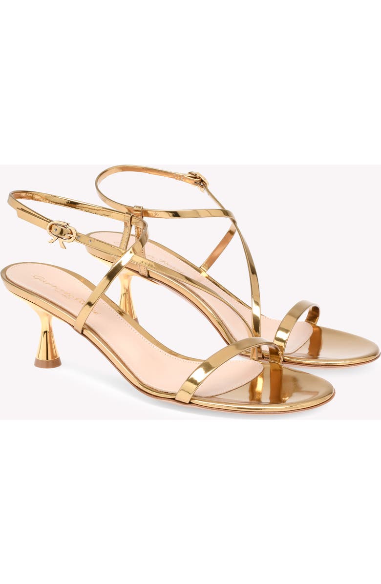 Gianvito Rossi Ascent Sandal 55, Alternate, color, Gold Calf Leather