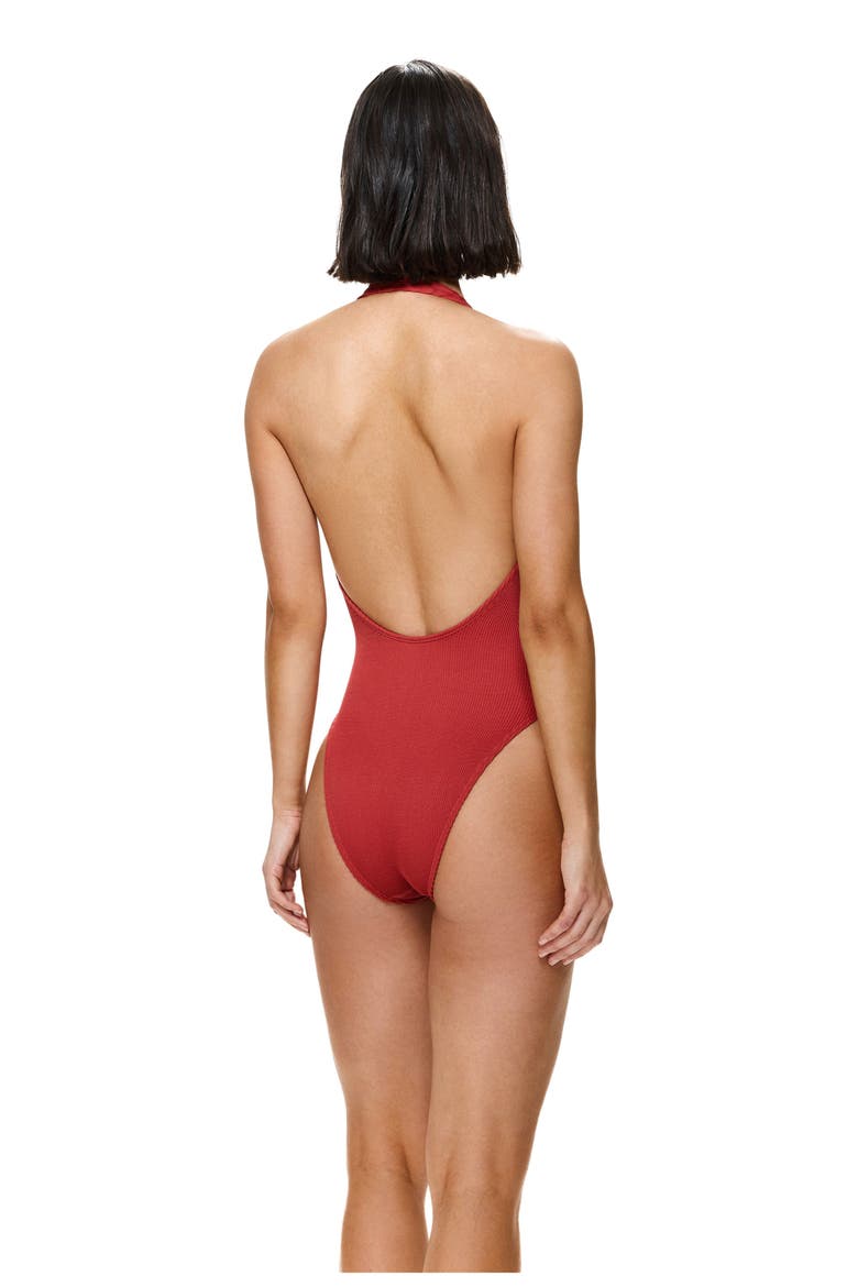 Tubular Halter One Piece, Alternate, color, Paprika