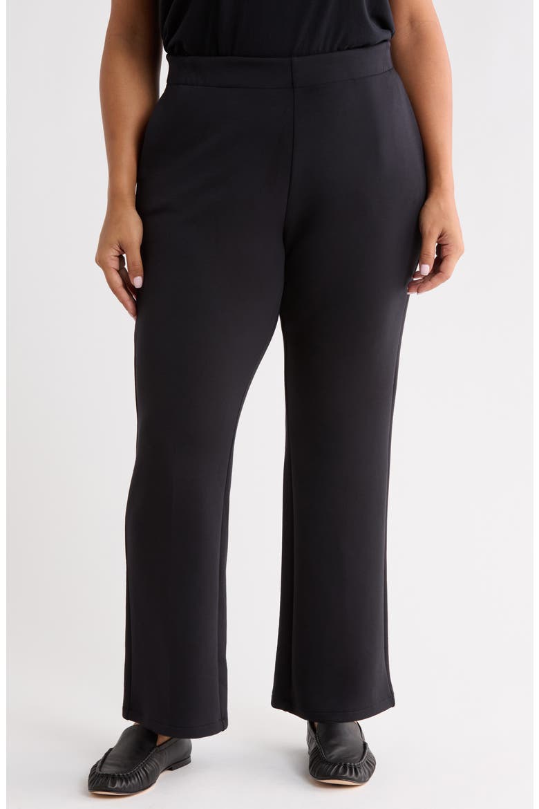 Flare Leg Scuba Pants, Main, color, BLACK