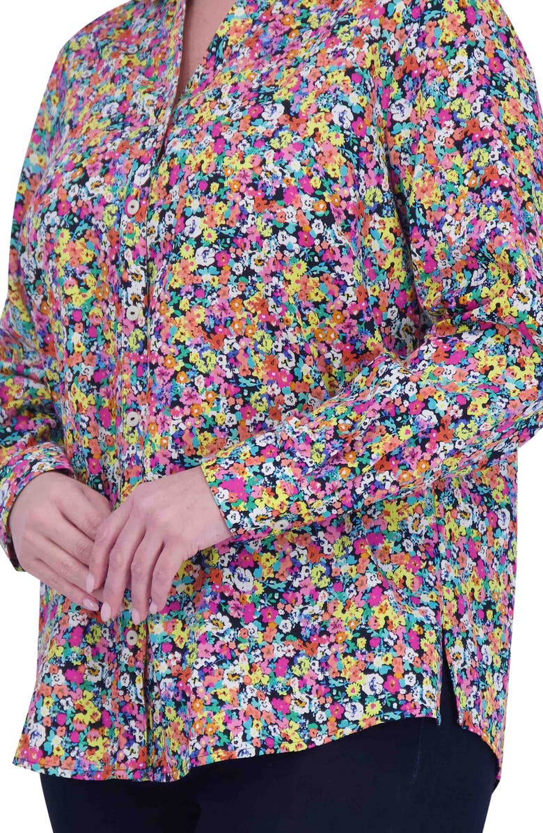 Foxcroft Mary Ditsy Floral Cotton Button-Up Shirt, Alternate, color,