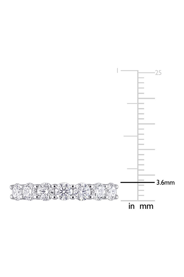 Lab Created Moissanite Band Ring, Alternate, color, WHITE