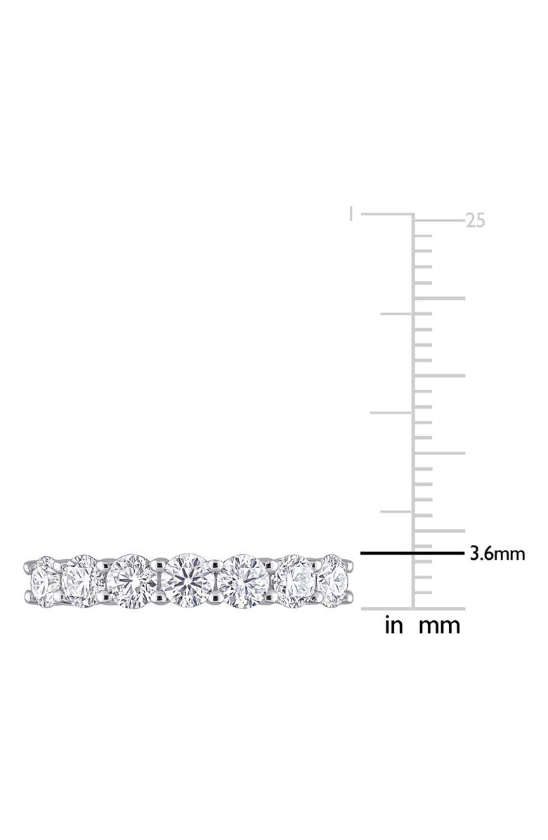 DELMAR Lab Created Moissanite Band Ring, Alternate, color, White