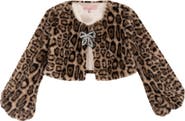 Juliette Kids' Faux Fur Leopard Print Jacket