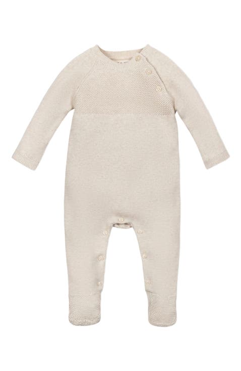 Baby Organic Footed Sweater Romper, Infant