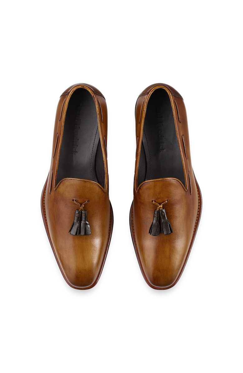 Paul Fredrick Ethan Tassel Loafer, Alternate, color, Chestnut