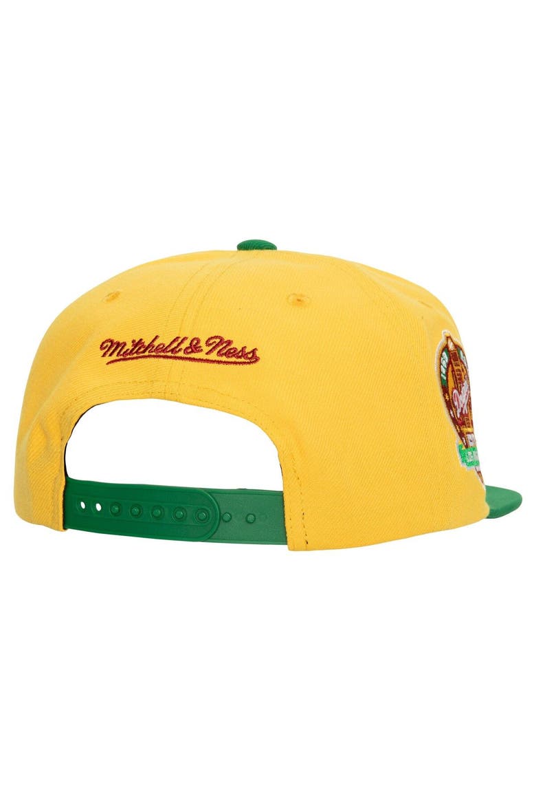 Men's Mitchell & Ness Yellow/Green Los Angeles Dodgers Hometown Snapback Hat, Alternate, color, Yellow