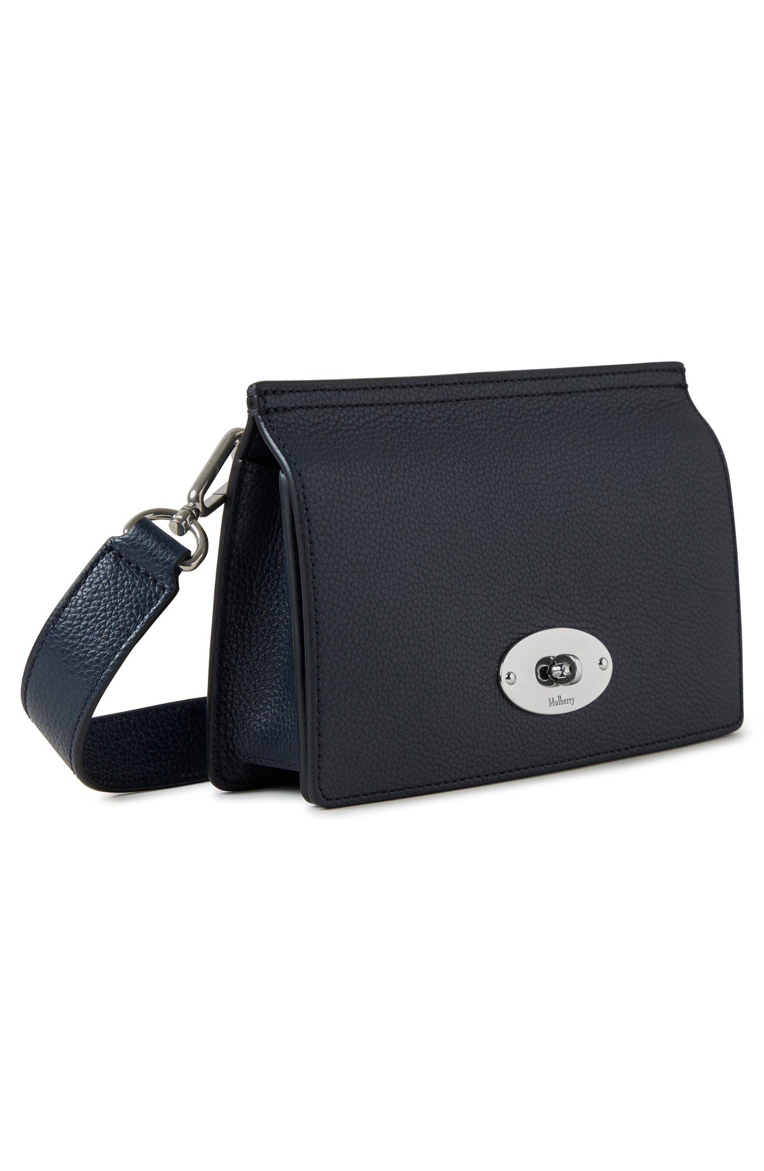 Mulberry East/West Antony Leather Crossbody Bag, Alternate, color, Night Sky