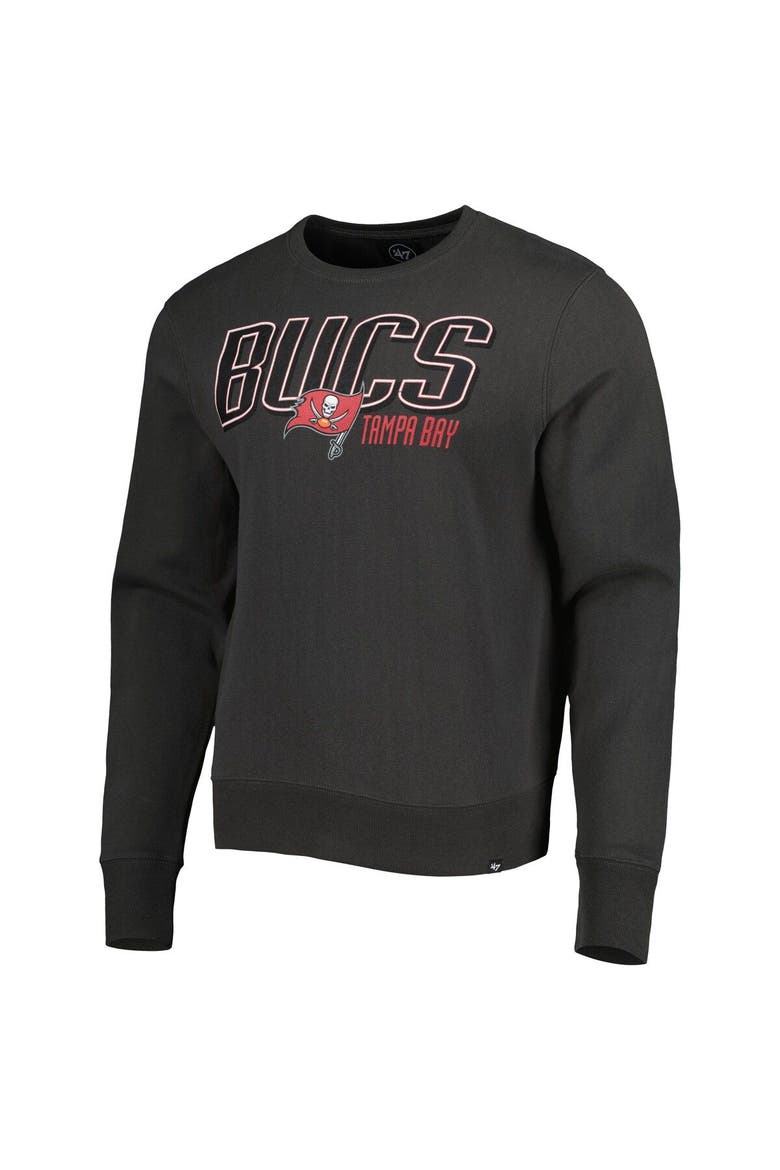 Men's '47 Charcoal Tampa Bay Buccaneers Locked In Headline Pullover Sweatshirt, Alternate, color, Charcoal